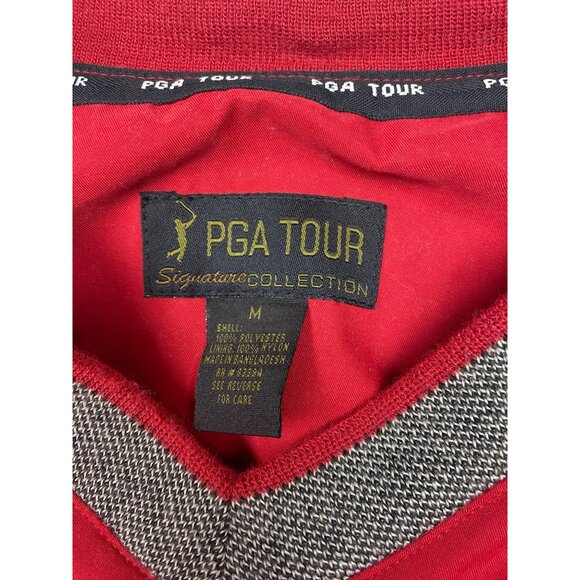 PGA Tour Signature Collection Red Pullover Windbreaker Jacket Mens M - Picture 3 of 10